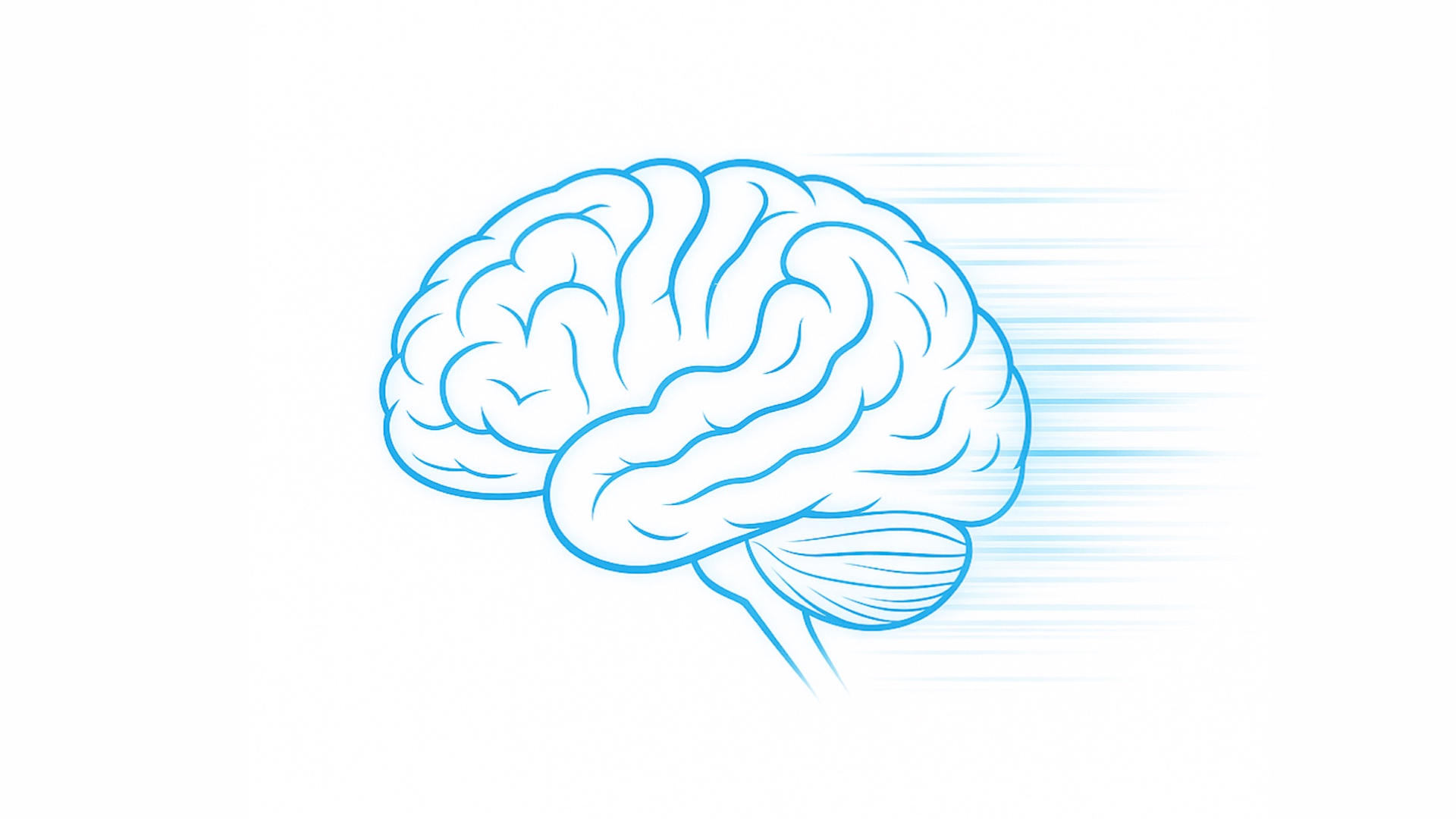 Illustration eines schnell verarbeitenden Gehirns